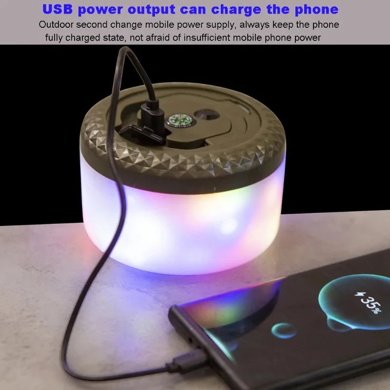 Rechargeable LED Camping Lantern & String Lights