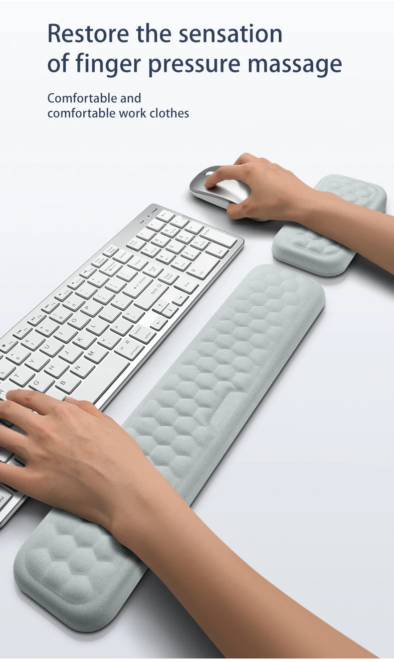 Ergonomic Keyboard & Mouse Pad with Wrist Rest