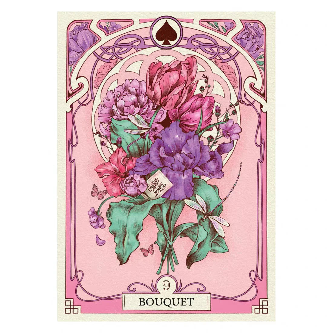Romantic Lenormand Oracle Card Deck – Art Nouveau Floral Design