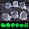 Glow-in-the-Dark Halloween Witch & Pumpkin Figurine Set