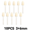 Ten wool felt polishing wheels with 3x6mm shafts for rotary tools