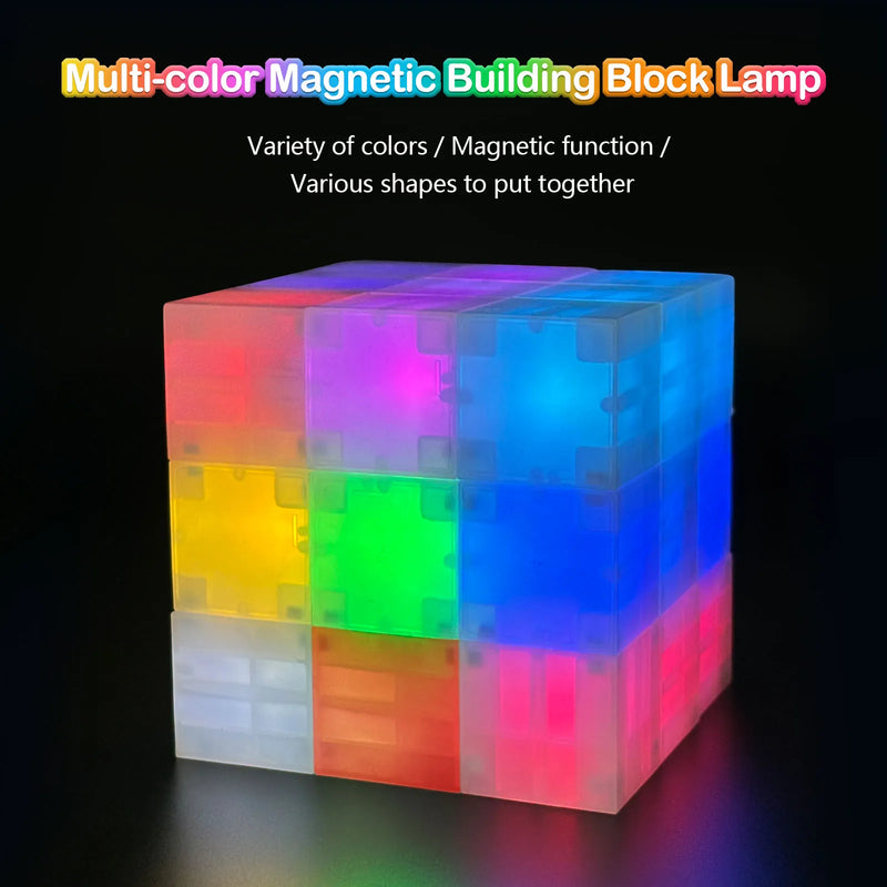 Magnetic LED Building Blocks with Night Light Effect