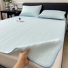 Ice Silk Cooling Bed Pad with Pillowcases – Breathable & Soft Summer Bed Mat