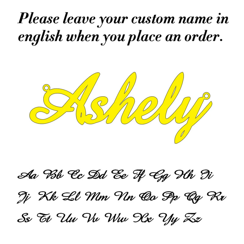 Personalized Cursive Name Necklace in Stainless Steel