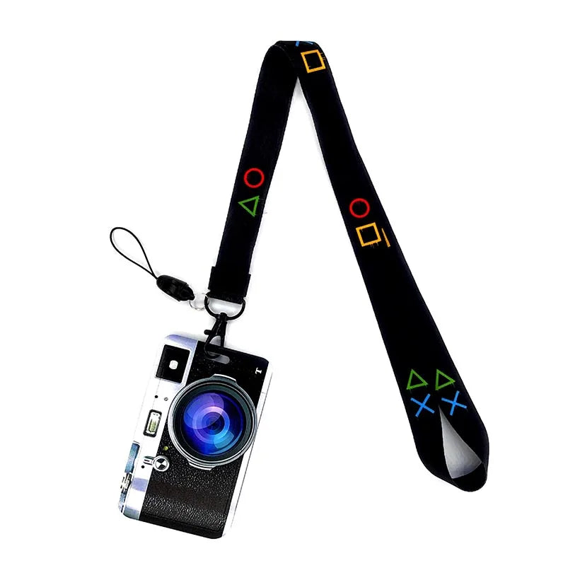 Retro Tape Design Lanyard with Card Holder