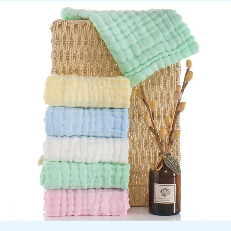 Baby Muslin Washcloths, 5-Pack Soft Cotton Gauze Towels