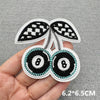 Black & White Racing Flag Embroidered Patches (Iron-On / Sew-On)