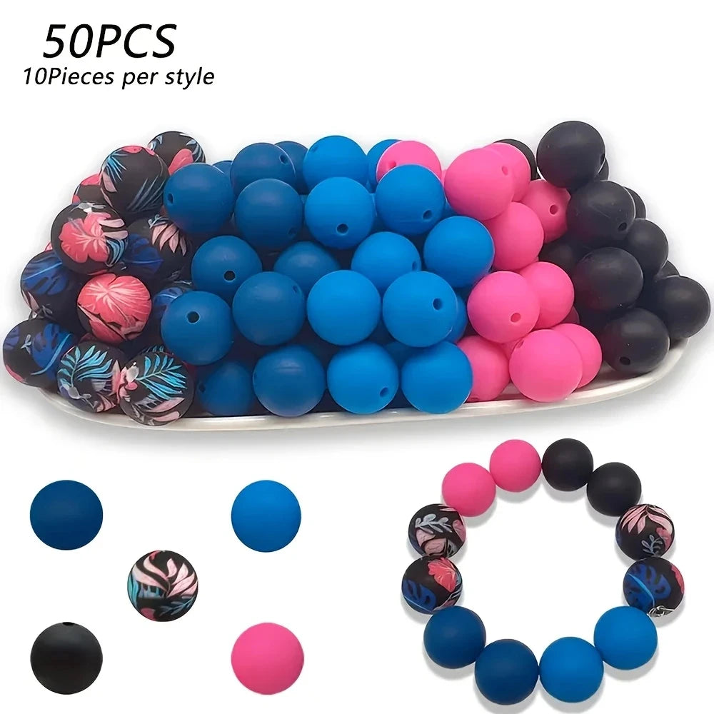 Soft Silicone Floral Beads for Jewelry Making