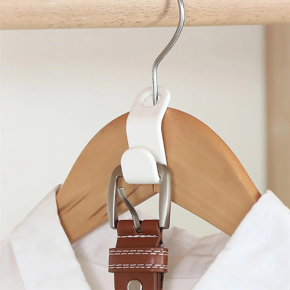 Space-Saving Hanger Connector Hooks for Closet Organization