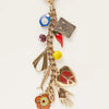Beaded Keychain with Evil Eye Charm and Tassel