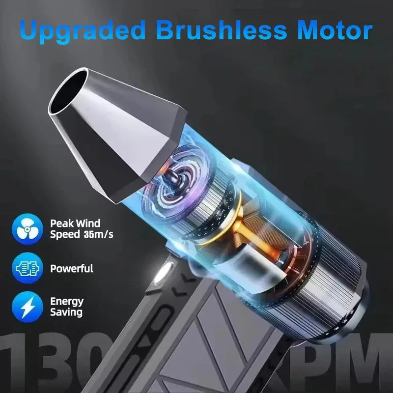 Rechargeable High-Speed Air Duster with LED Light