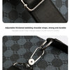 Men's Waterproof PU Leather Crossbody Bag with Geometric Pattern