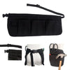 Black heavy-duty tool apron with twelve pockets for gardening and work