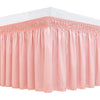 Wrap-Around Ruffle Bed Skirt with Elastic Belt - 15 Inch Drop