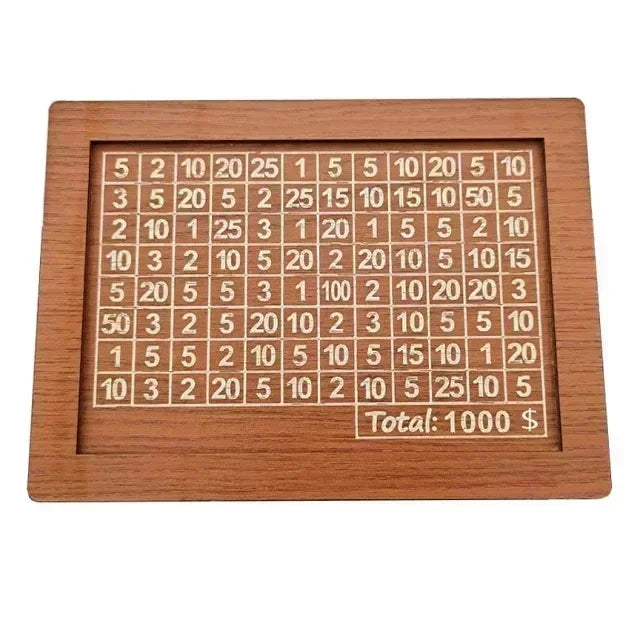 Wooden Money Saving Box with Built-in Coin Counter