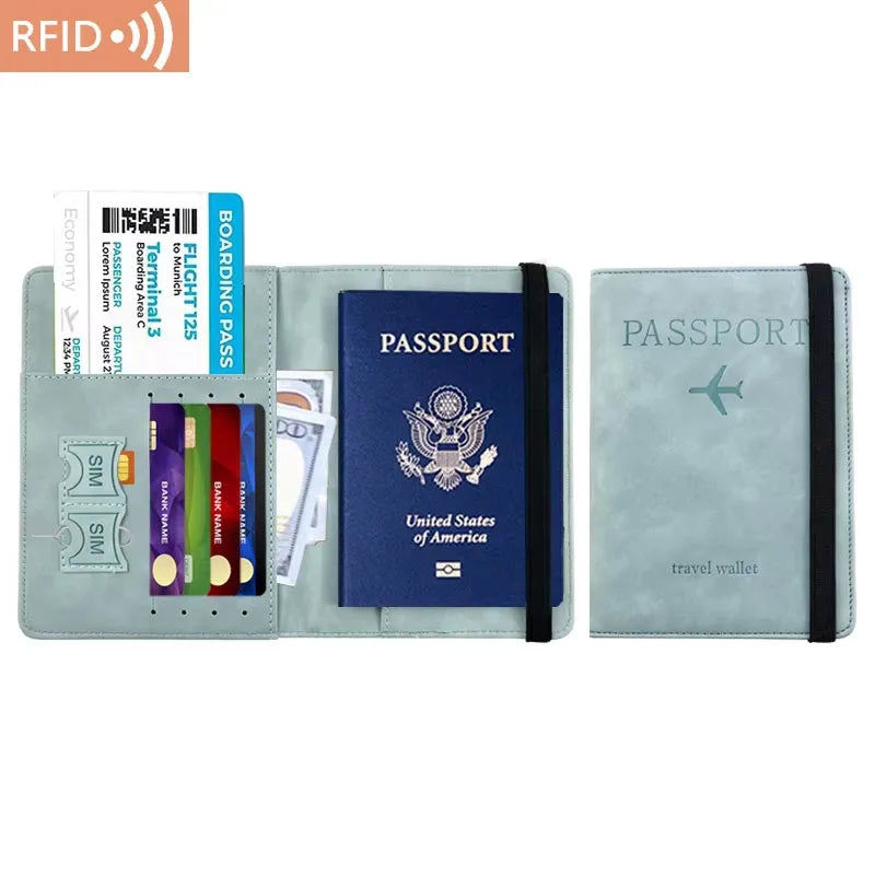 RFID-Blocking Passport Holder in Premium PU Leather
