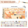 Skin Tone Acrylic Paint Markers, Soft Brush Tip for Portraits & Crafts