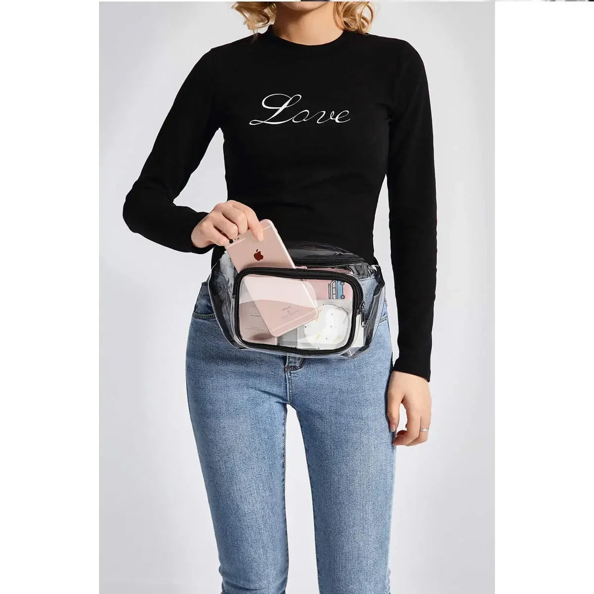 Clear Stadium-Approved Fanny Pack with Adjustable Strap