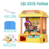 Yellow LQL-3315 Bear Honey claw crane machine for kids with lights and music