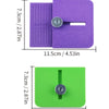 A purple precision vinyl cutting tool with a measurement scale and a green version of the same tool.