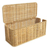 Handwoven Rattan Cable Management Box with Lid