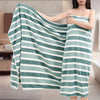 Extra Large Striped Coral Fleece Bath Towel