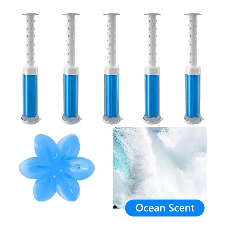 Flower-Shaped Toilet Bowl Cleaning Gel Stamp