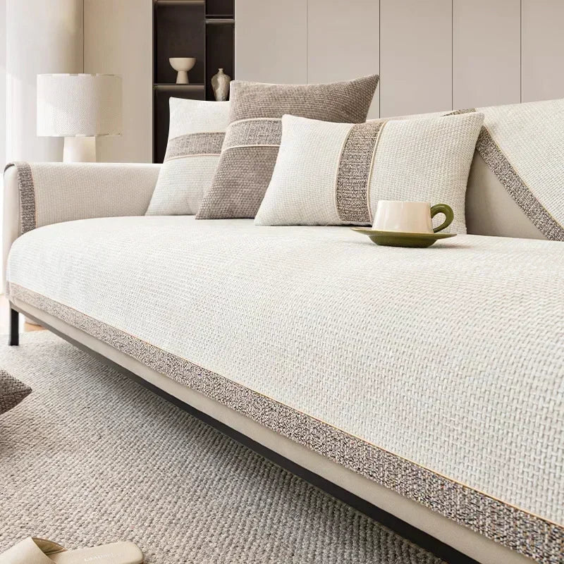 Non-Slip Dustproof Cotton-Linen Sofa Cover