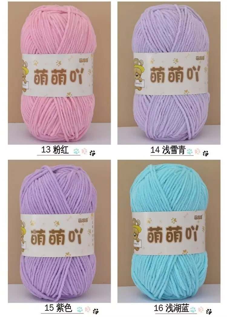 Soft Chenille Yarn for Crocheting and Knitting