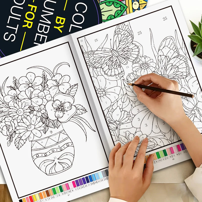 Color by Number Coloring Book for Adults