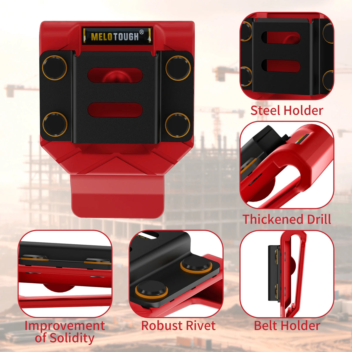 Heavy-Duty Drill Belt Holster for Tool Belts