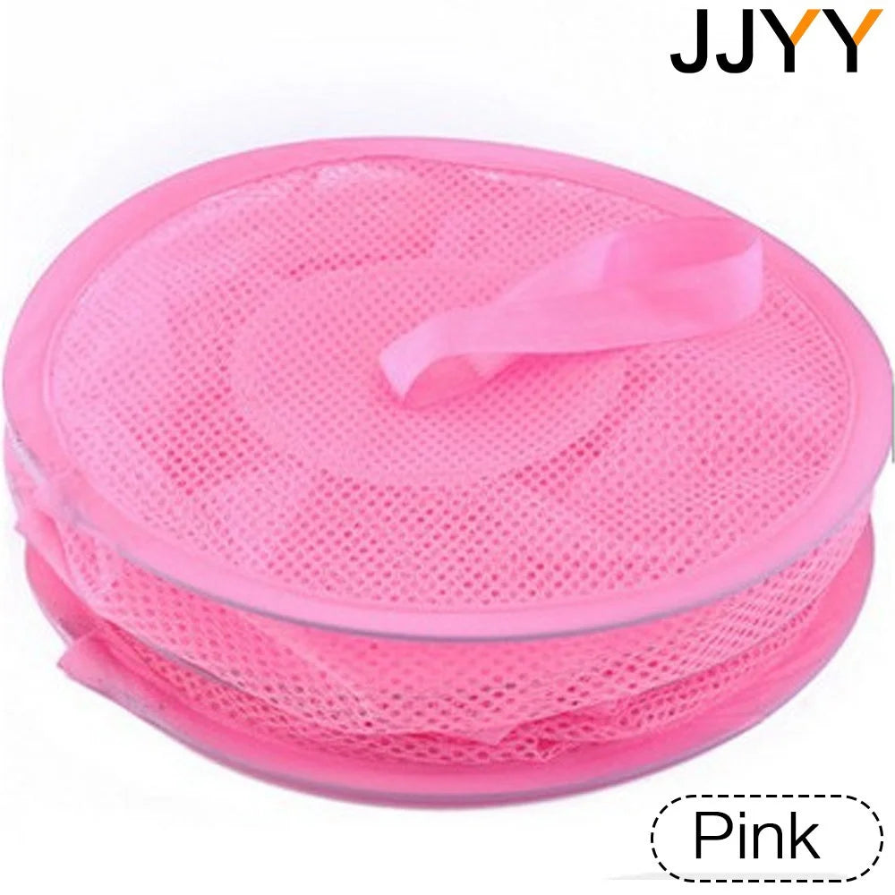 Pink 3-tier mesh hanging storage organizer for closet or door