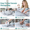 Cordless Travel Vacuum Compression Bag Set with Rechargeable Pump