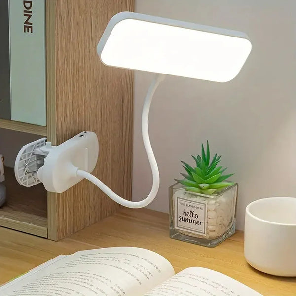 Clip-On LED Desk Lamp with Rechargeable Battery