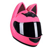 Cat Ear Full Face Motorcycle Helmet with Removable Ears