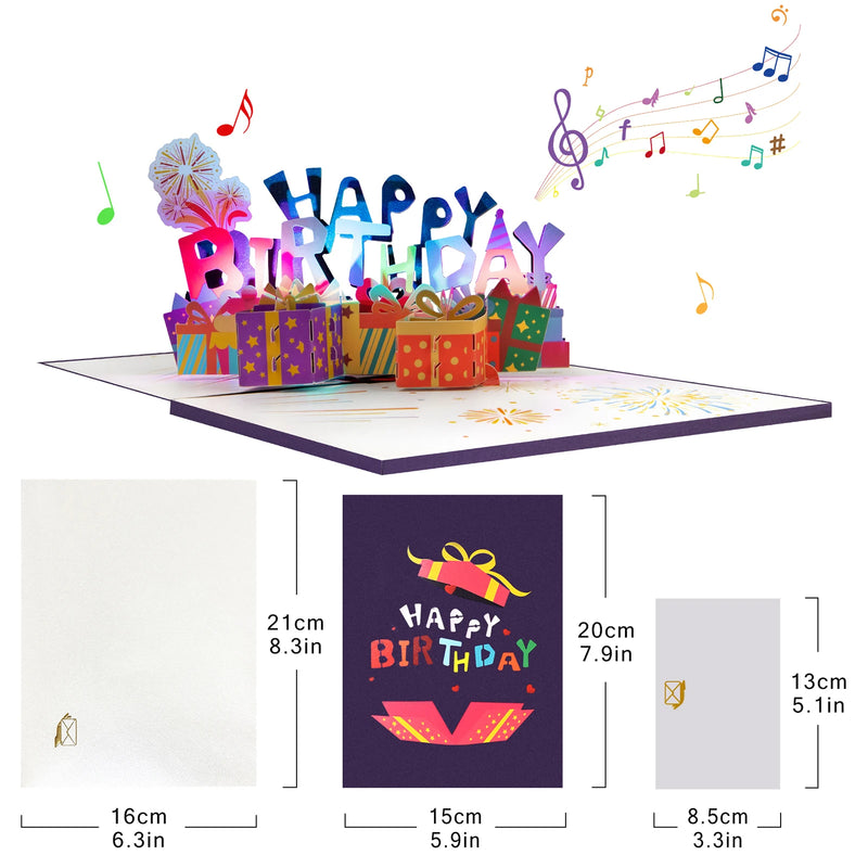 Musical 3D Pop-Up Birthday Card
