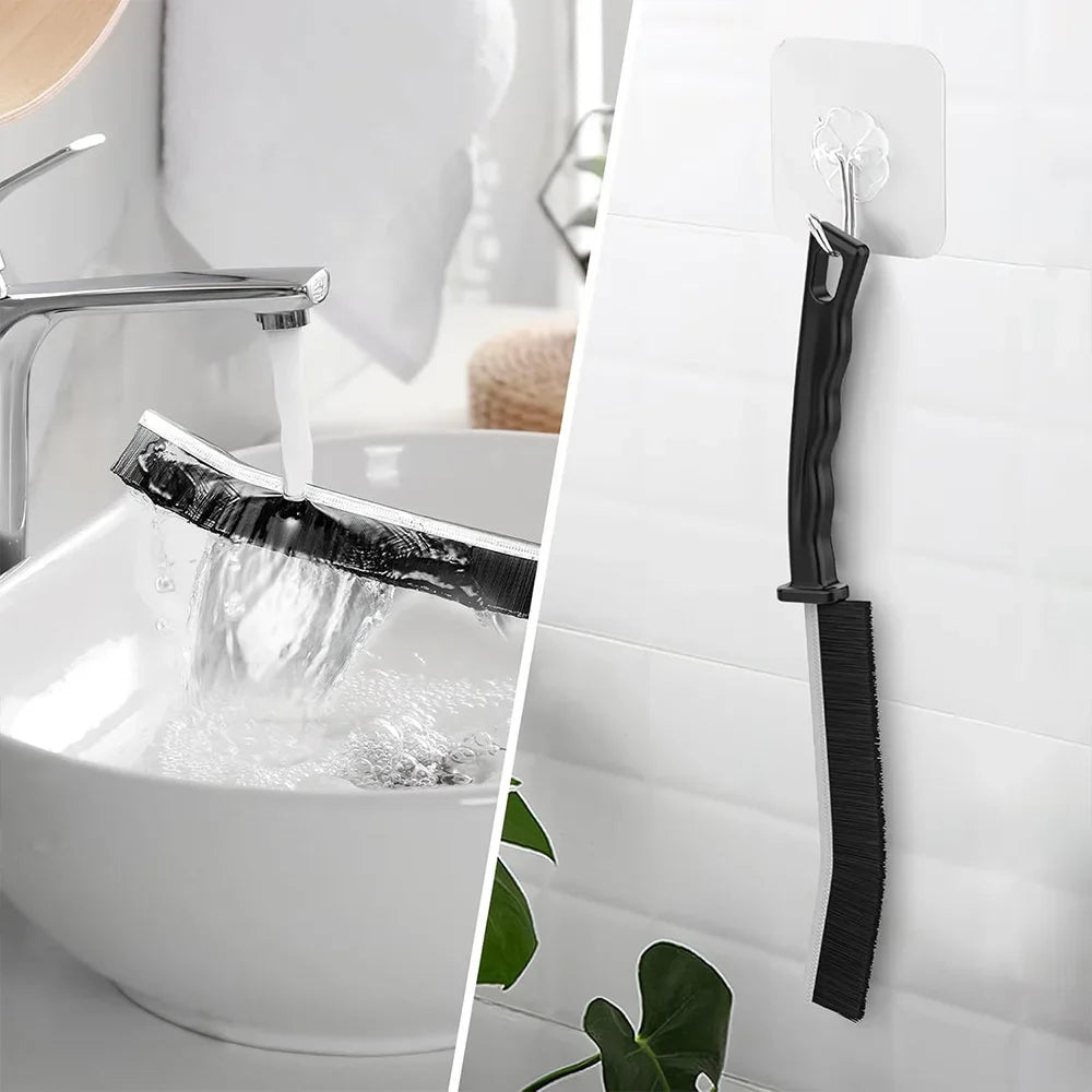 Hard-Bristled Crevice Cleaning Brush for Gaps and Corners
