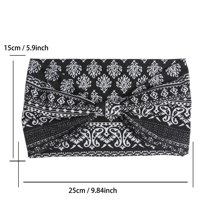Bohemian Elastic Headbands for Hair & Yoga