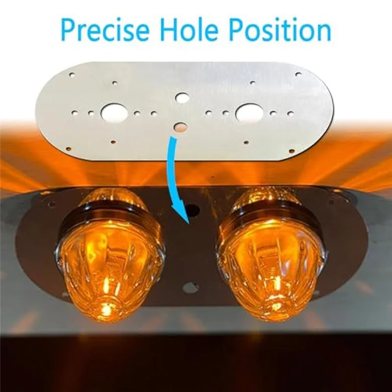 Watermelon Light Mounting Plate for Peterbilt and Kenworth Trucks