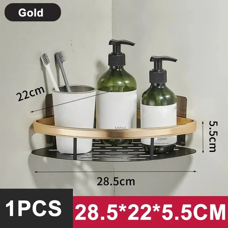 Étagère Murale en Aluminium pour Salle de Bain et Cuisine
