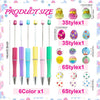 DIY Beaded Acrylic Ballpoint Pen Kit with Rotating Gradient Design
