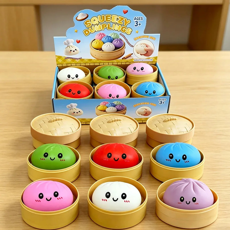 Juguete Antiestrés Squishy de Dumpling con Purpurina