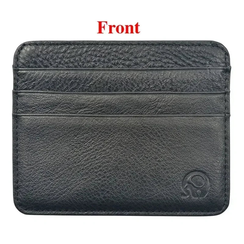 Slim Genuine Leather Card Holder Wallet