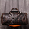 Vintage Embossed Leather Travel Duffle Bag