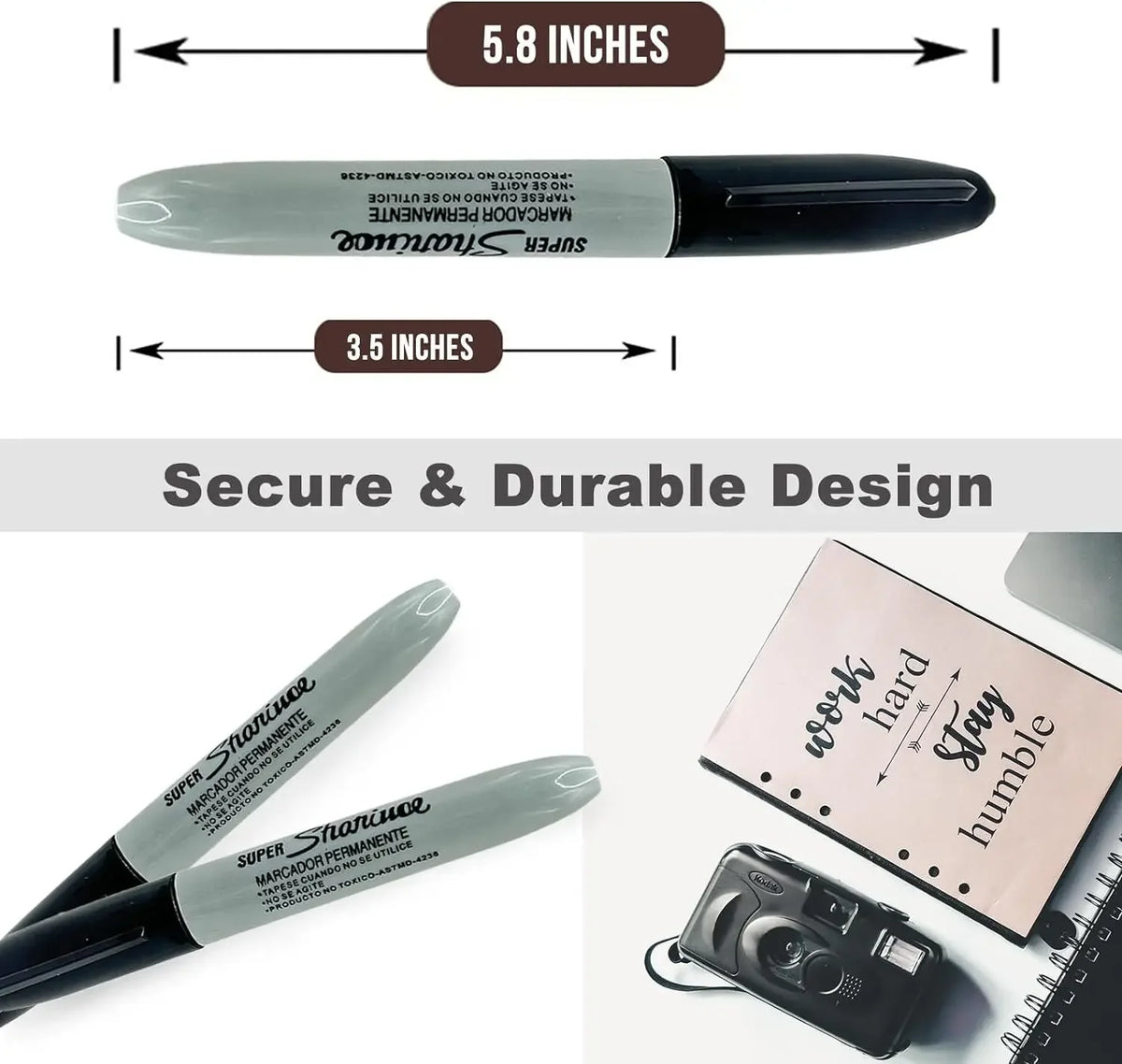 Disguised Marker Pen Safe with Hidden Compartment