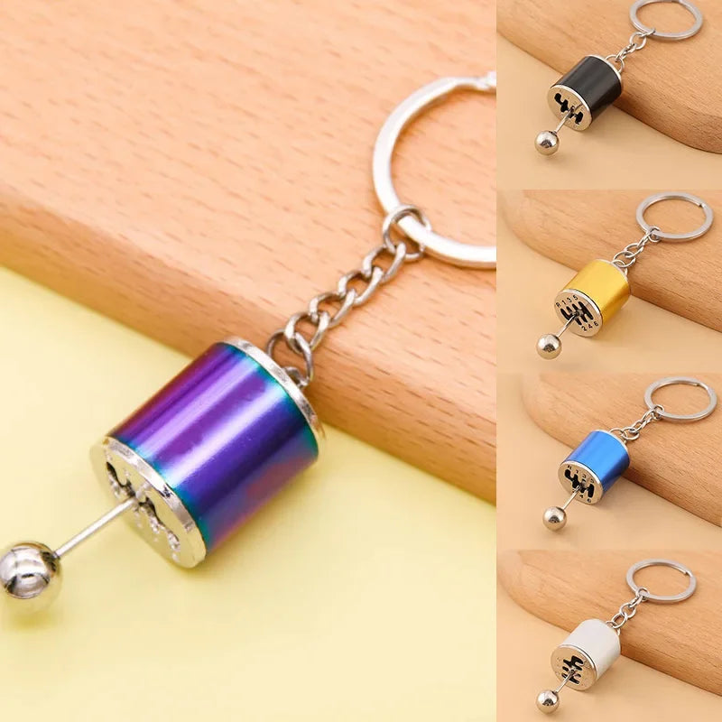 Gearbox Keychain with Turbo Hub and Brake Disc Pendant