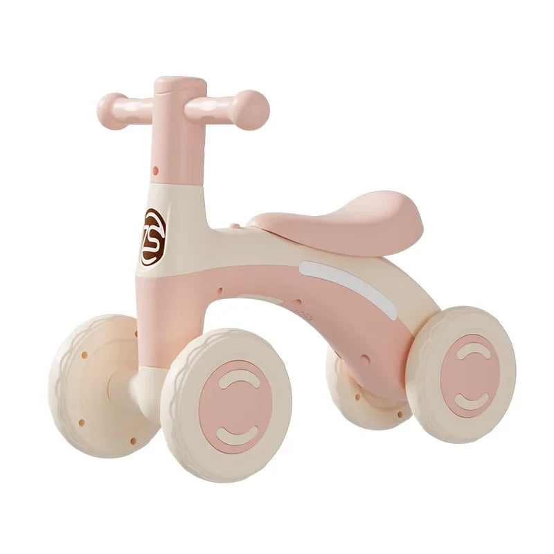 4-Wheel Baby Balance Bike with Silent Wheels