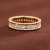 Bague Géométrique Moderne en Zircon Cubique