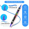 Dual-Tip Acrylic Paint Markers Set for Art and Craft Projects