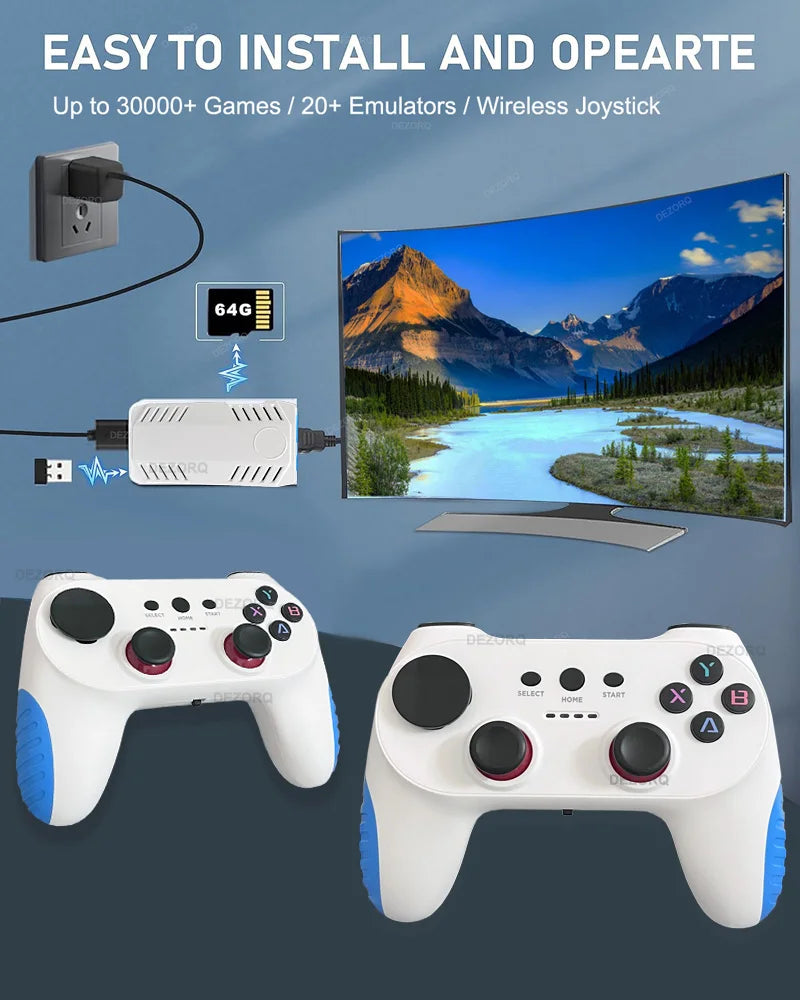 Retro Game Console Stick with Dual Wireless Controllers